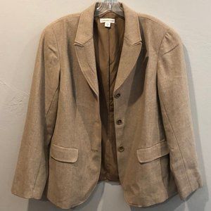 Coldwater Creek Tan Wool Blazer